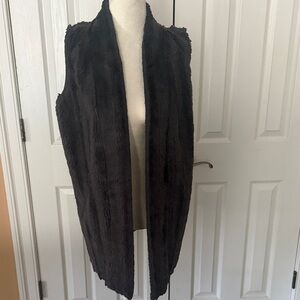 Women's Gray Faux Fur Vest